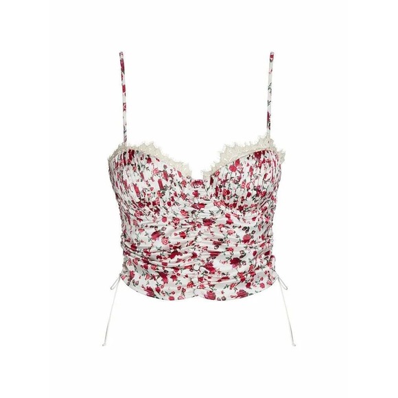For Love & Lemons Melrose Bustier White Floral Small Sold Out Victorias Secret - Picture 3 of 12